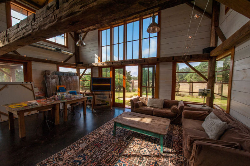 Old barn restored into cozy house