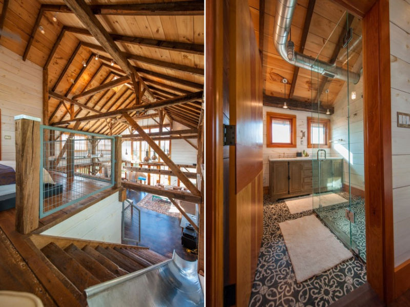 Old barn restored into cozy house
