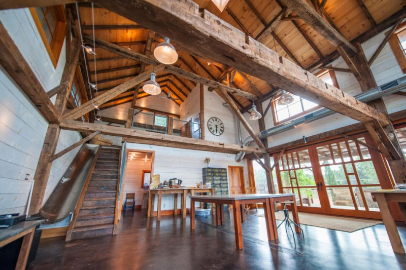 Old barn restored into cozy house