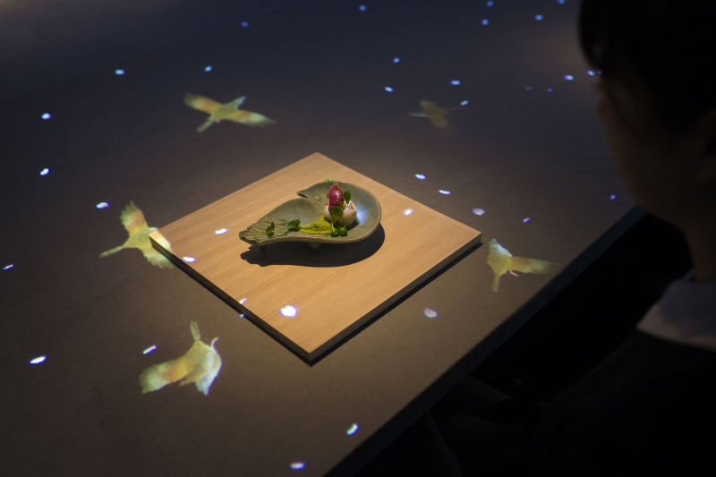 Teamlab’s digital installation at Sagaya offers multi-sensory eating experience