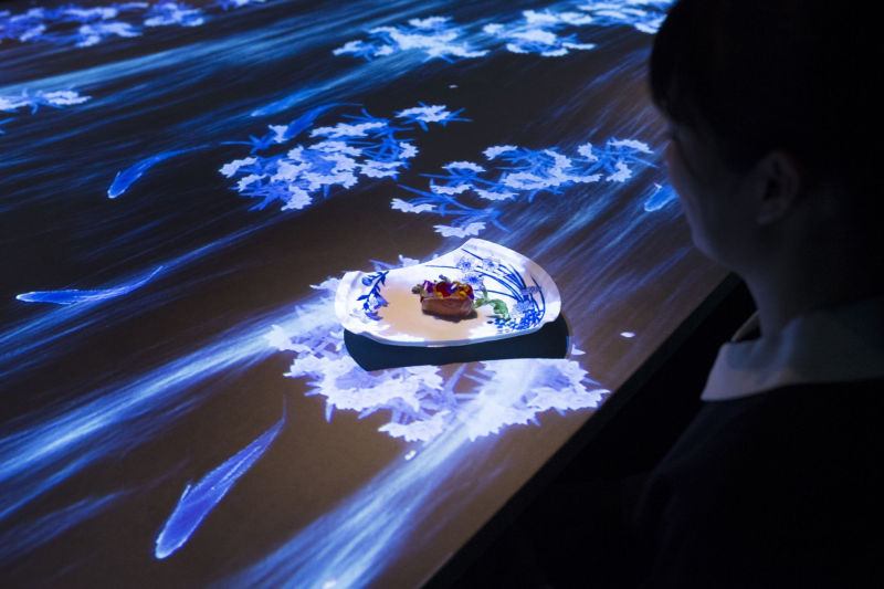 Teamlab’s digital installation at Sagaya offers multi-sensory eating experience