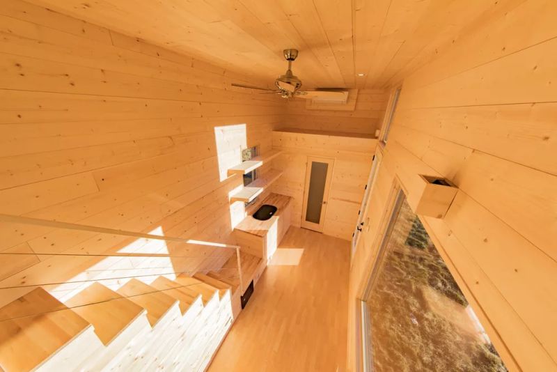 Trailer home from Escape Traveler features Shou Sugi Ban style exteriors