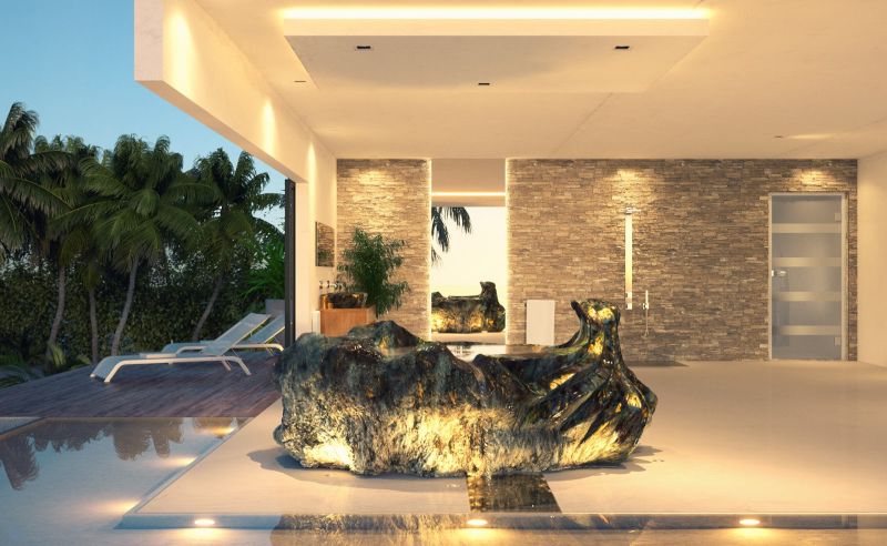 Gemstone Bath Sculpture by Jan-Carel Koster