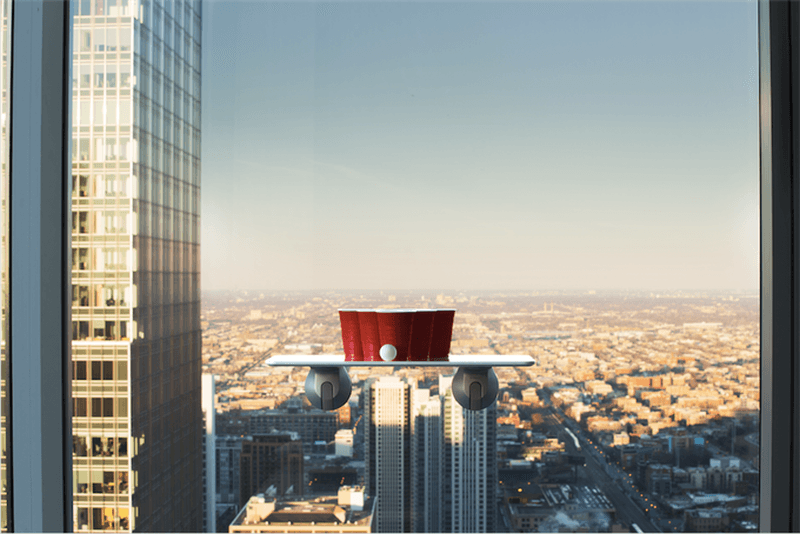 Deskview is a window-mounted adjustable standing desk