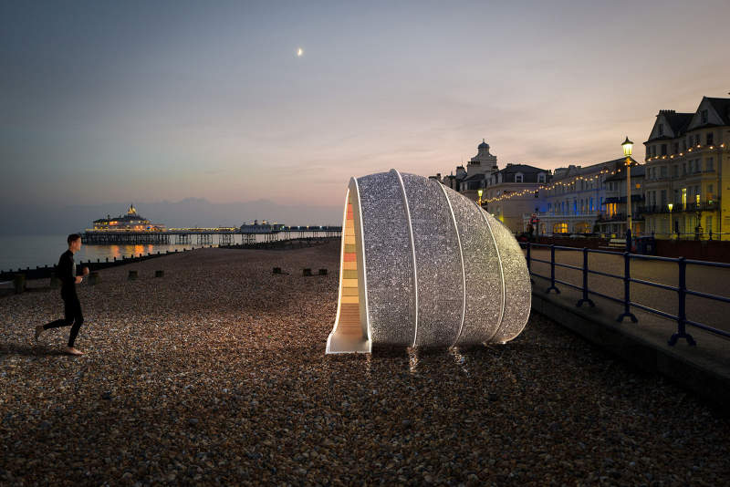 Flint hut by Miller Kendrick Architects can hold up marine environment