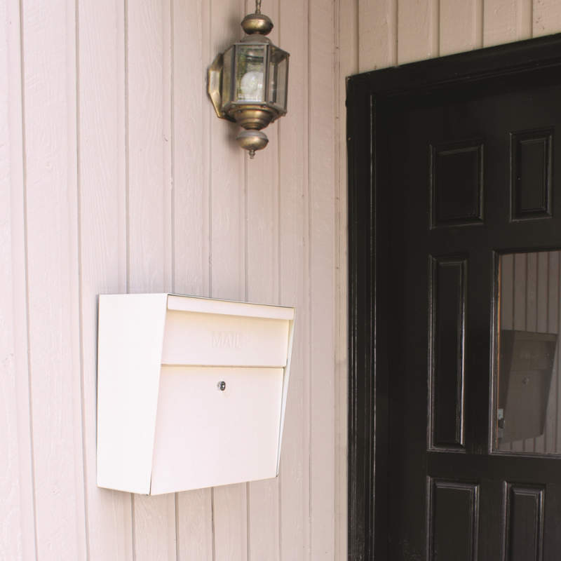 Mail Boss mailbox with anti-pry latch protects your identity from mail thieves