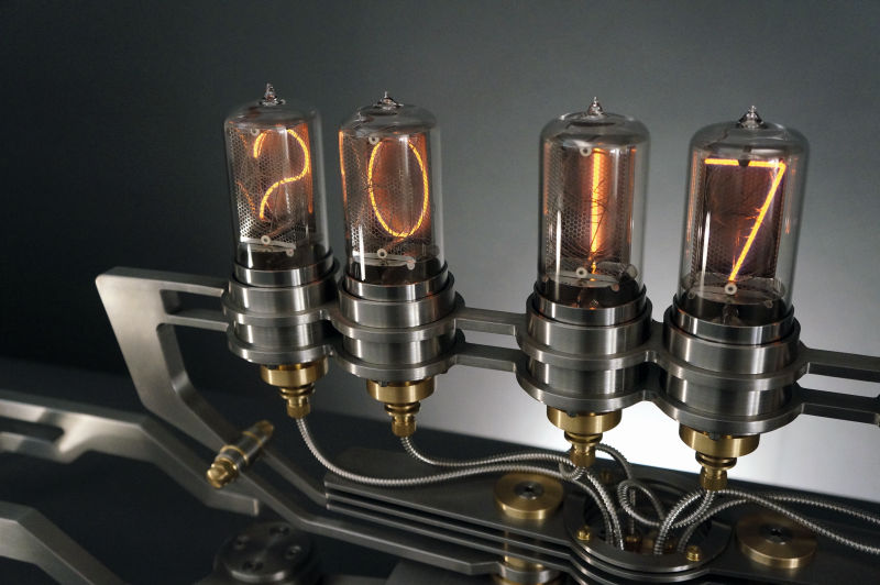 Nixie Machine II sculptural clock uses 1950s technology to display time