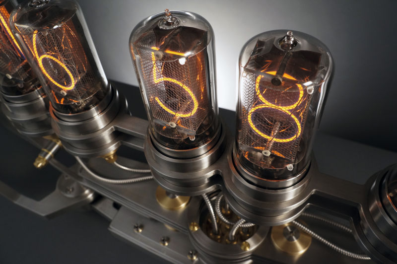 Nixie Machine II sculptural clock uses 1950s technology to display time