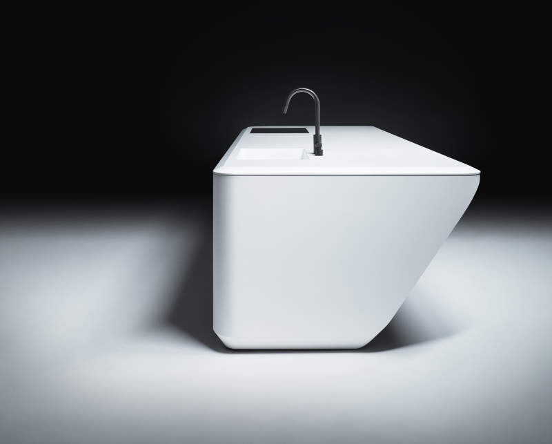 Zaha Hadid Architects designs Cove custom kitchen island for Boffi