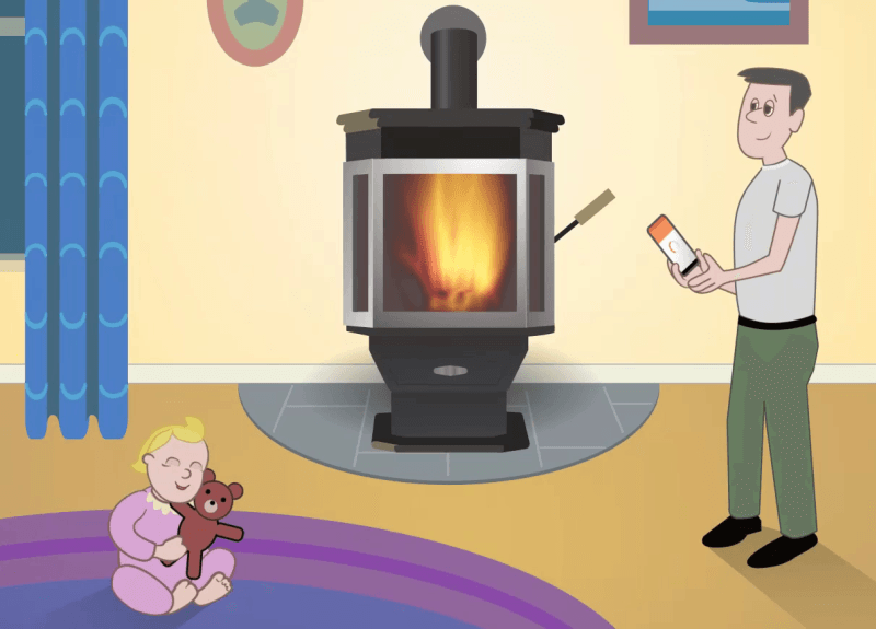 Catalyst smart wood burning stove by MF Fire