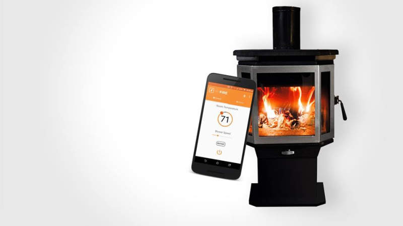 Catalyst smart wood burning stove by MF Fire