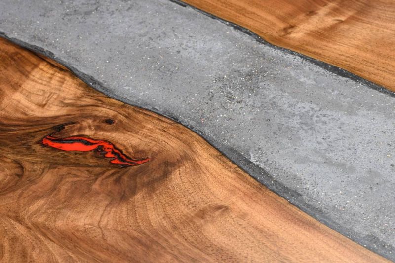 Concrete river table