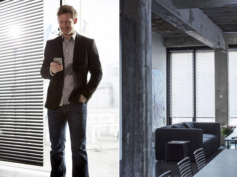 Copenhagen smart blinds roll up with the push of a button