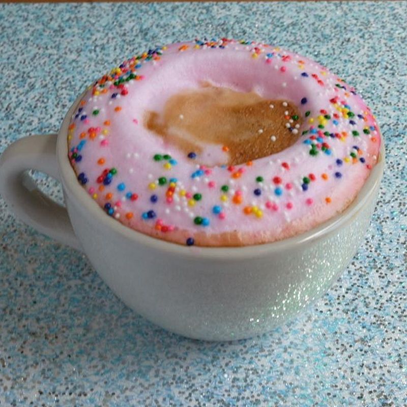 Donut latte art