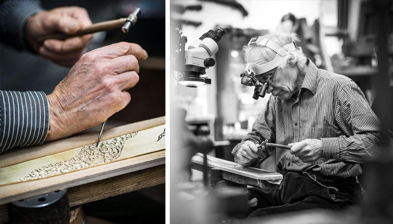 Fulbeck desk by Linley is made from 400-year-old walnut rescued from 2007 flood