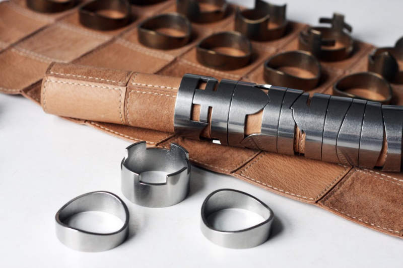 Raw Studio’s portable leather chess set