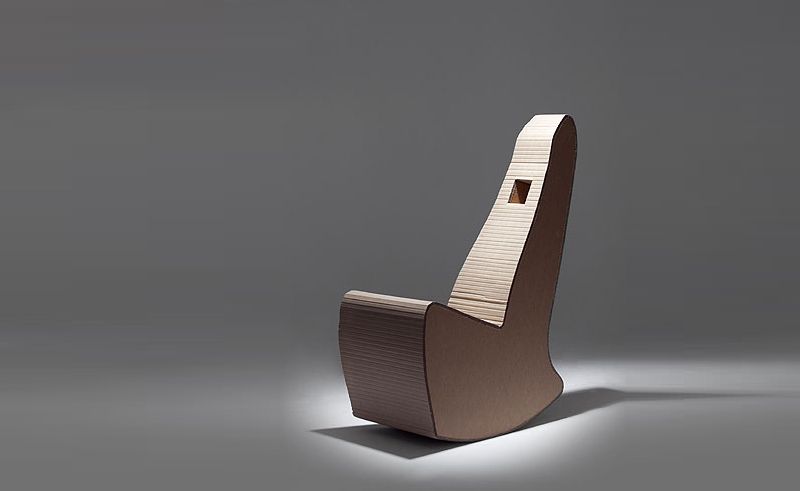 Nook Designs Innovative Cardboard Rocking Chair