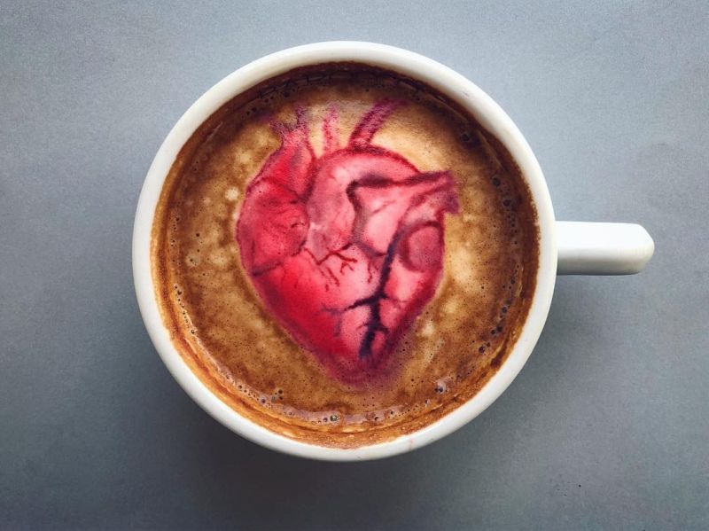 heart latte art