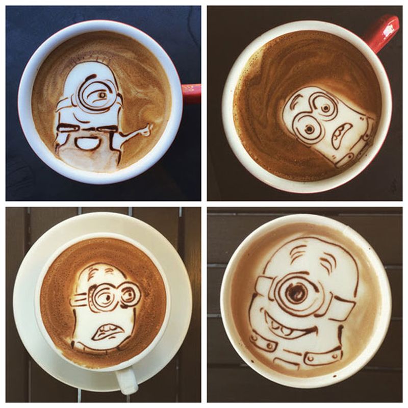 minion-latte art