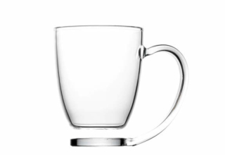 Floating mug with built-in coaster prevents coffee drips