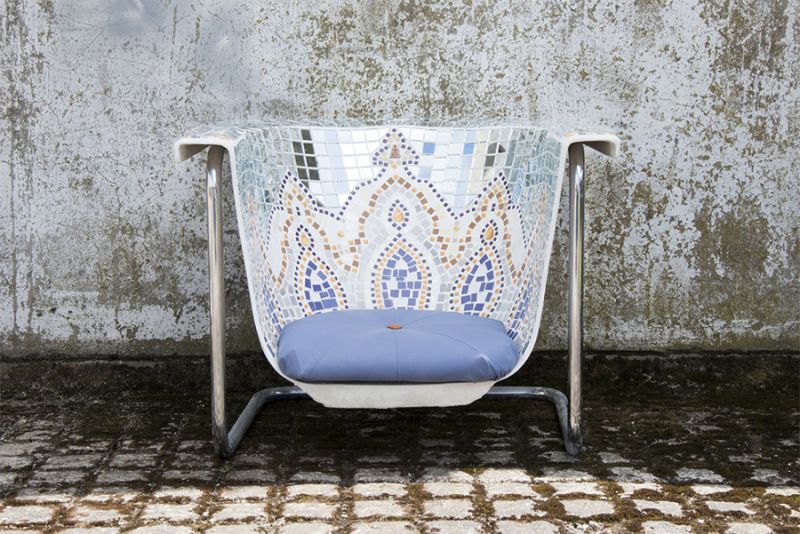 Old bathtub into chair