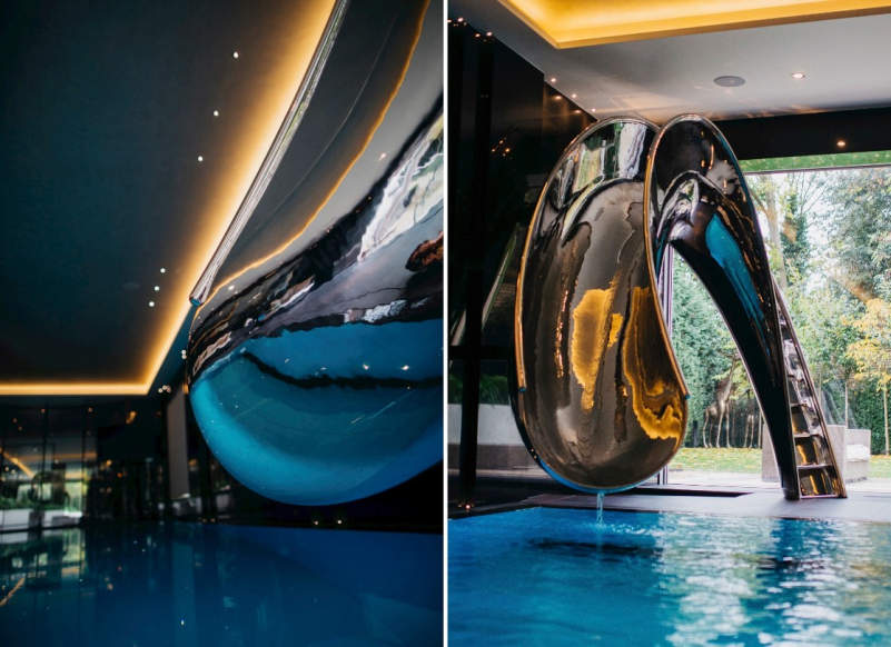 SplinterWorks’ sculptural pool slides bring unlimited fun to your home