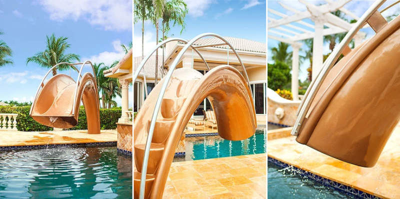 SplinterWorks’ sculptural pool slides bring unlimited fun to your home