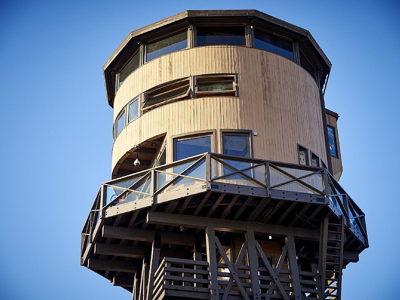 The water tower house located in the westernmost corner of Orange County, California.