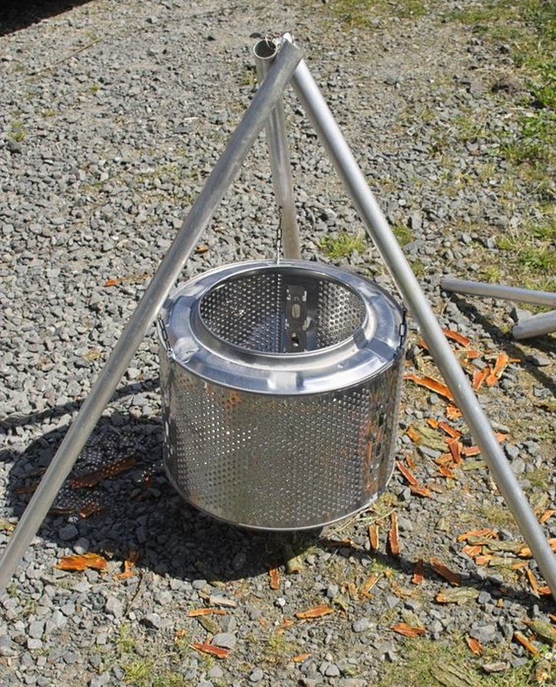 Diy fire pit out of a dryer drum for cheap! 