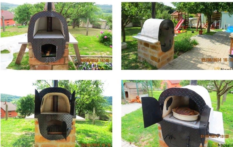 Bathtub into outdoor pizza oven