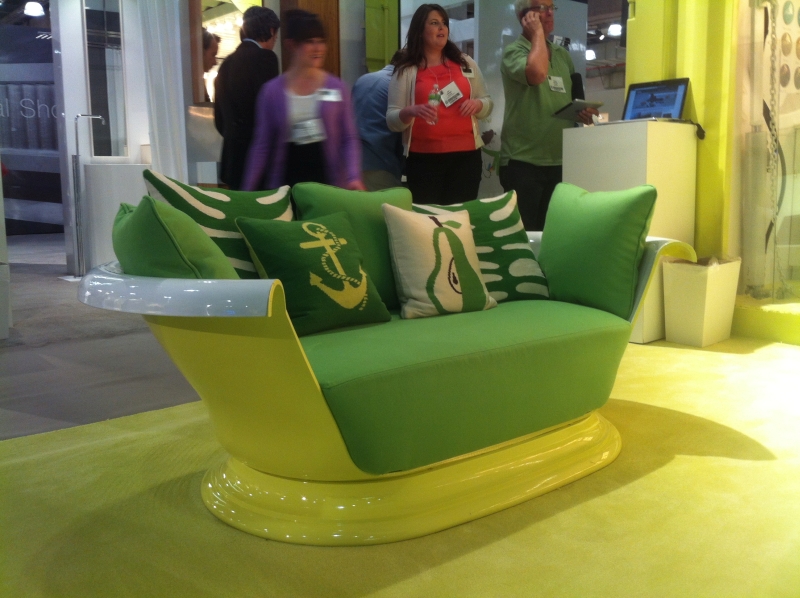 Couch made of old bath tub