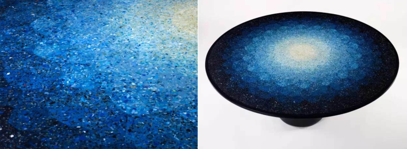 Ocean terrazzo table by Brodie Neill