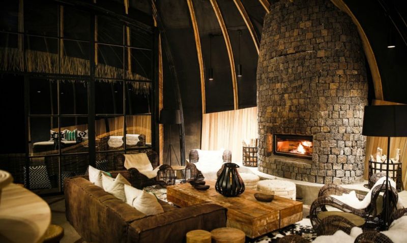 Bisate Lodge living room