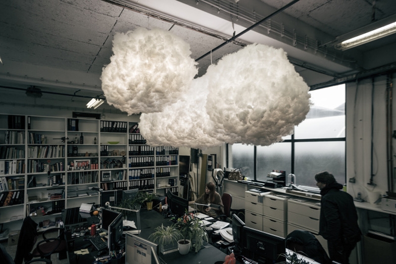 Ceiling hanging cloud lamp