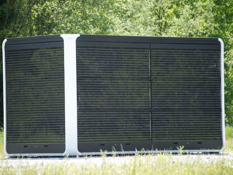Cubox by HBT is a solar-powered mobile pop-up kiosk