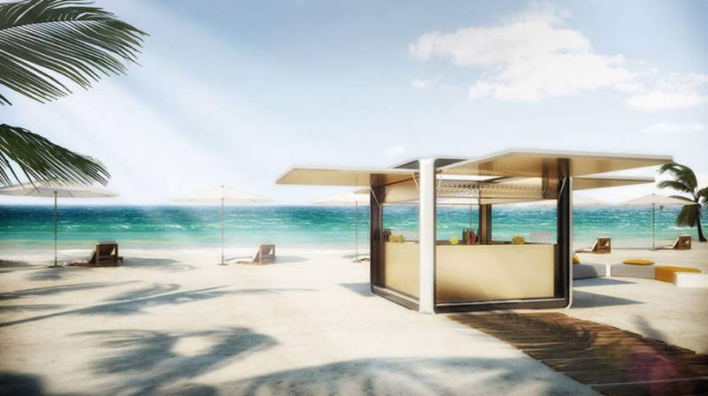 Cubox by HBT is a solar-powered mobile pop-up kiosk