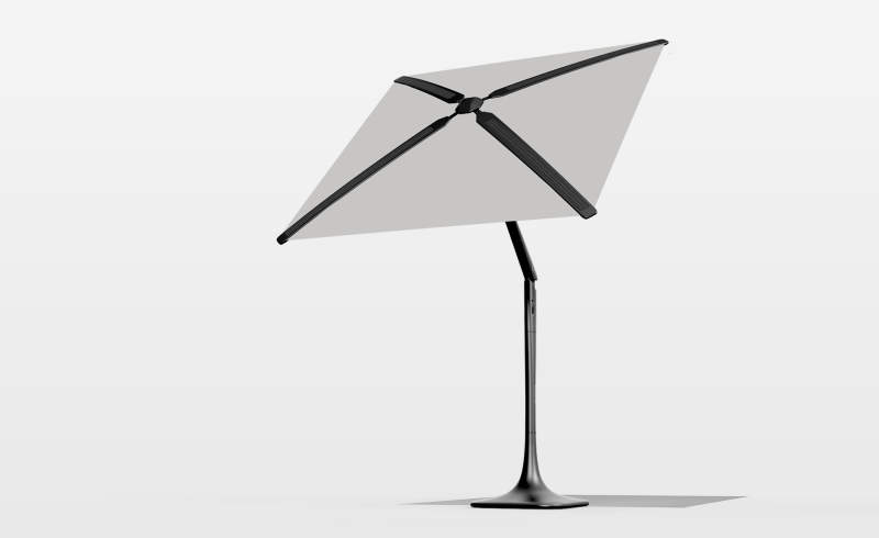 Sunflower smart outdoor shade comes with solar-powered charging dock