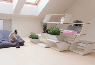 Stairs to Green multi-functional furniture by Agota Rimsaite