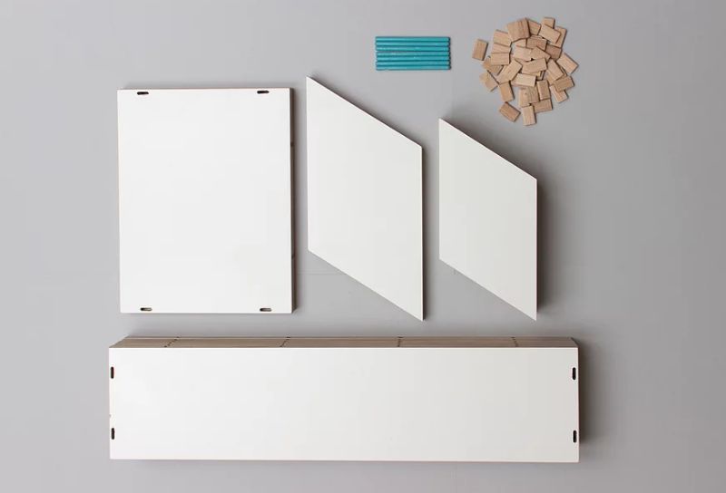 Stairs to Green flat pack modular furniture