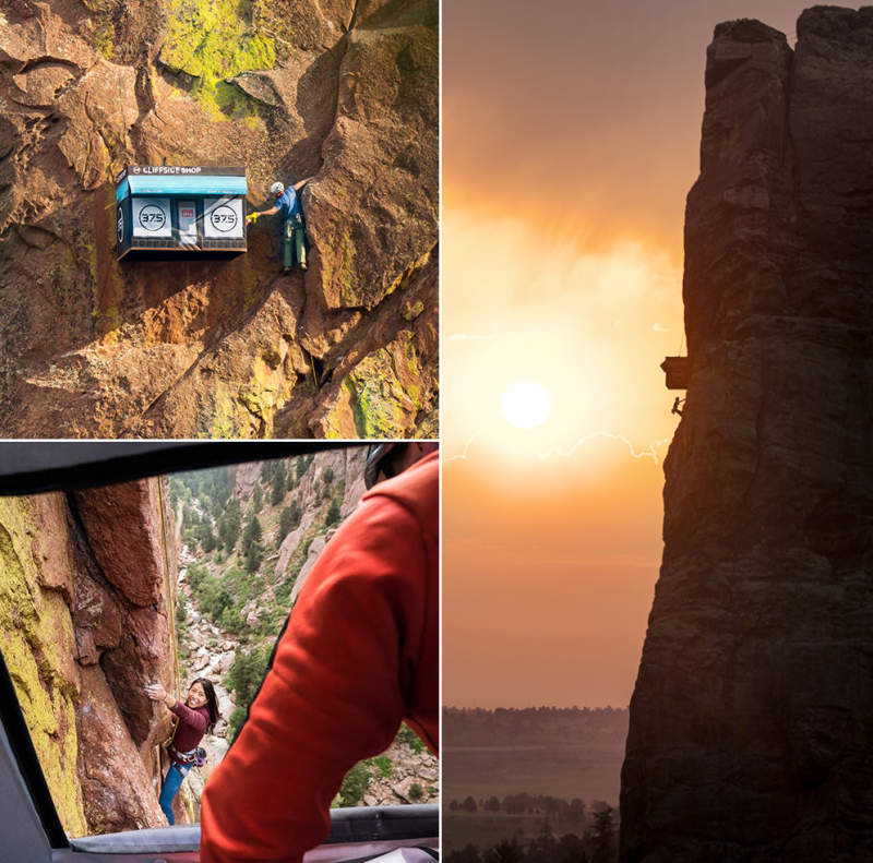 Cliffside shop is the world’s remotest pop-up store mounted on Bastille Wall, Colorado