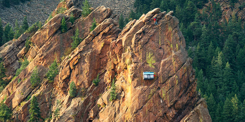 Cliffside shop is the world’s remotest pop-up store mounted on Bastille Wall, Colorado