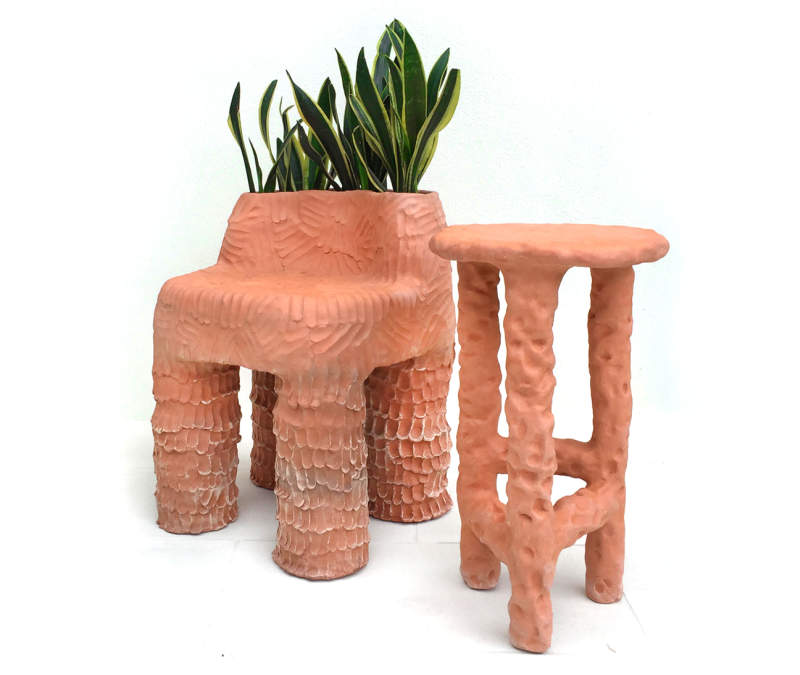 You won’t hate Chris Wolston’s unusual terracotta furniture