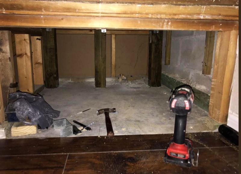Dog apartment under the stairs