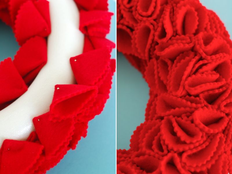 Halloween pinked felt wreath
