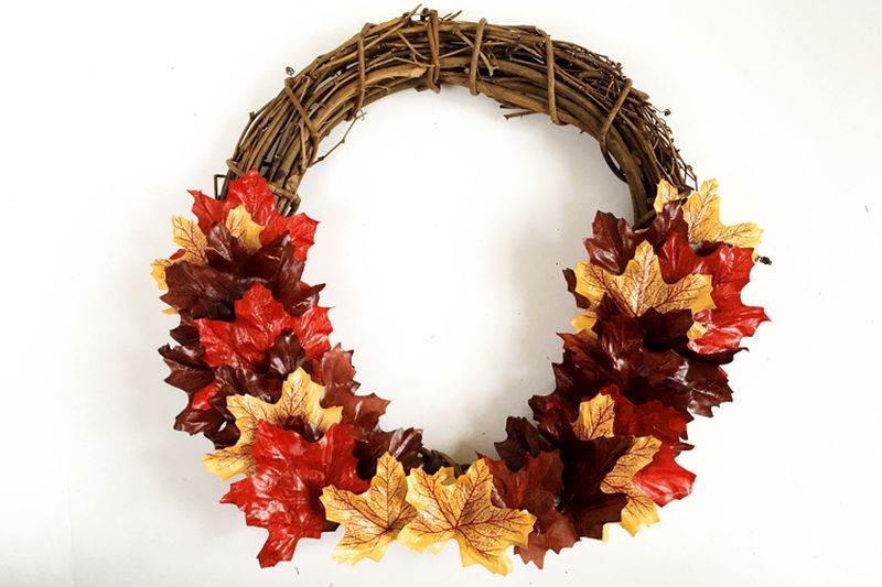 Halloween Fall foliage leaf wreath