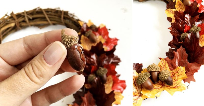 Easy Fall foliage DIY leaf wreath