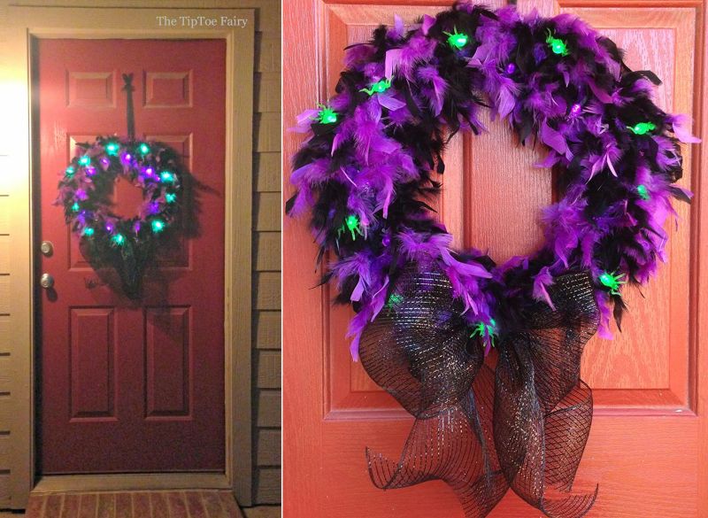 glam spider wreath