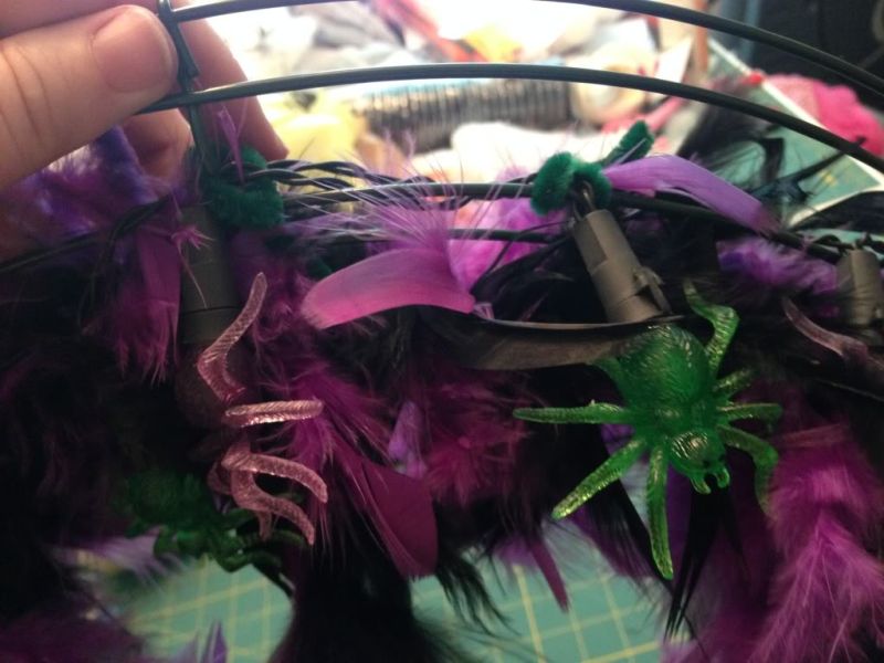 Halloween cute glam spider wreath