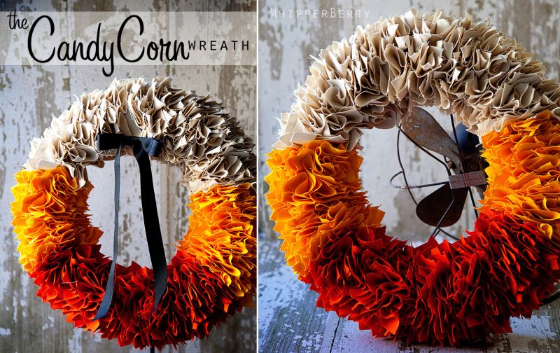 Candy corn wreath