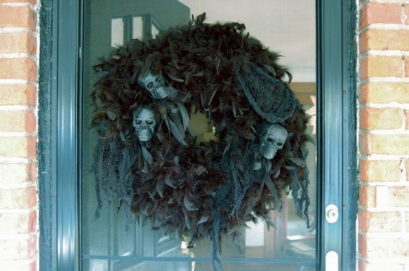 Glittery Skelton wreath